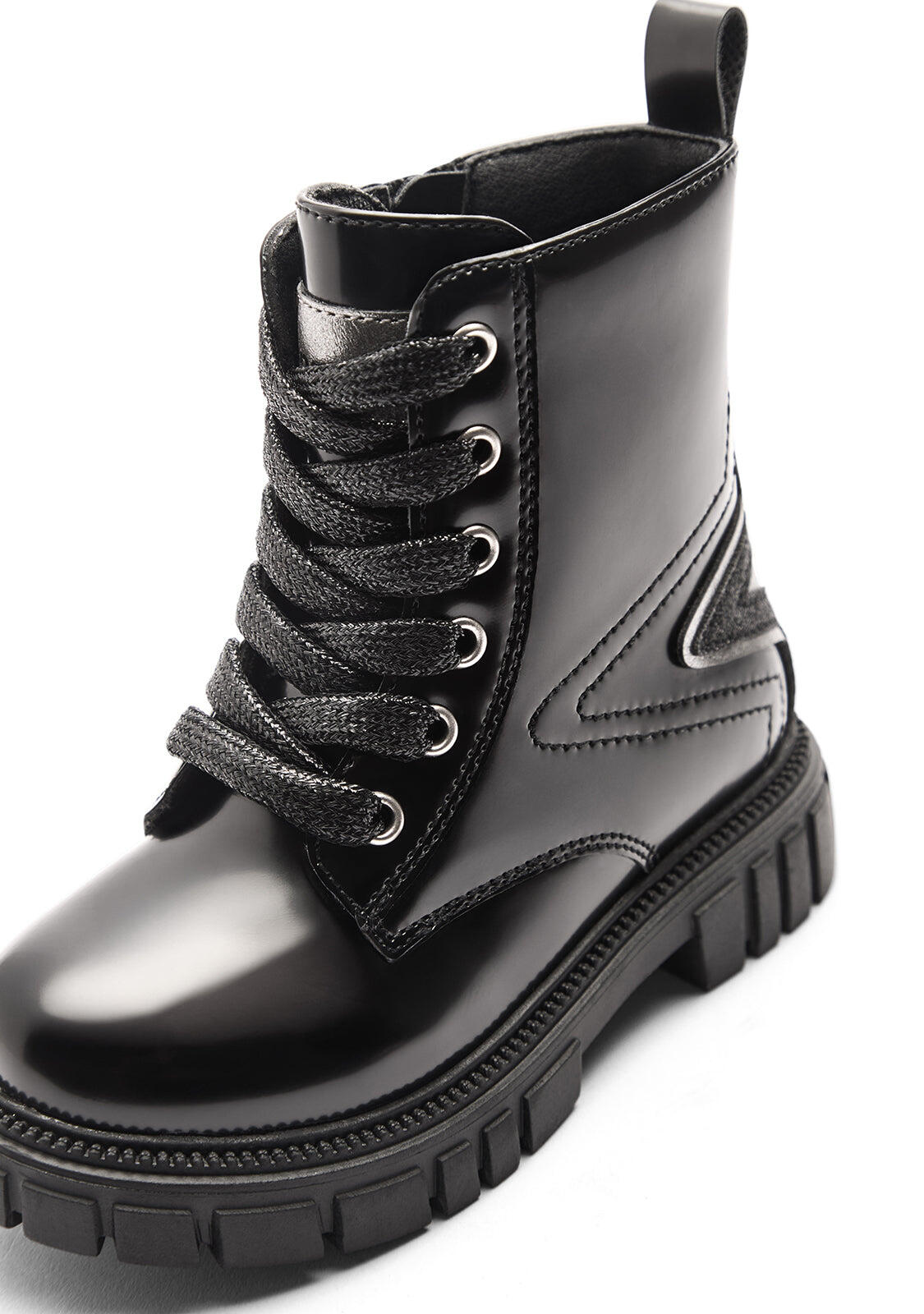 Botas Militares de Niña Caña Media Cremallera Interior 4/4