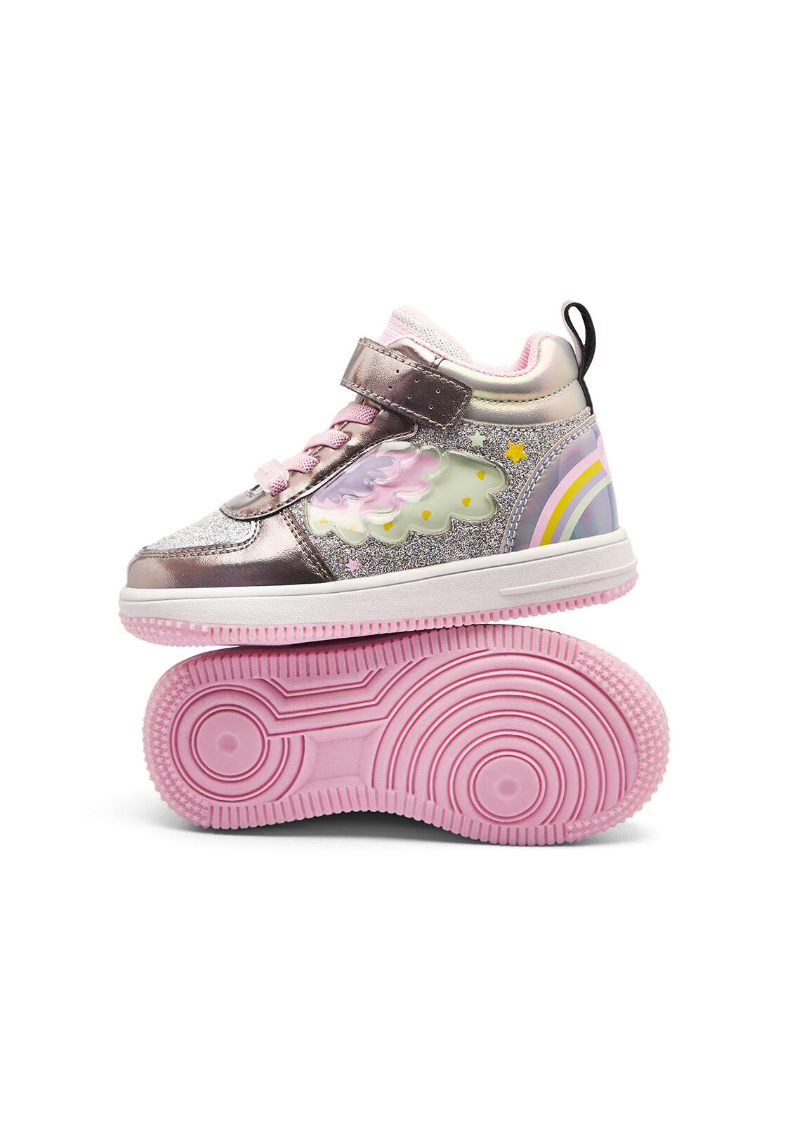 Deportivas Basket Niña Suela Plana - Modelo Cosh224055 Plomo 5/6