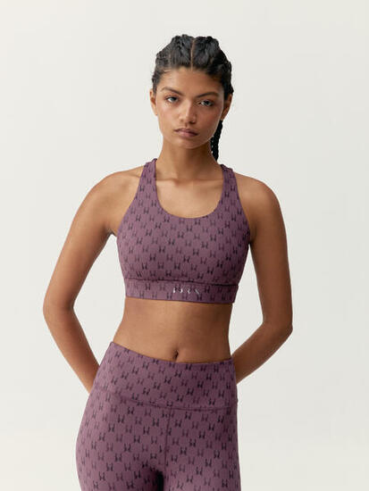 Reggiseno sportivo a sostegno medio da donna Monogram Born Living Yoga