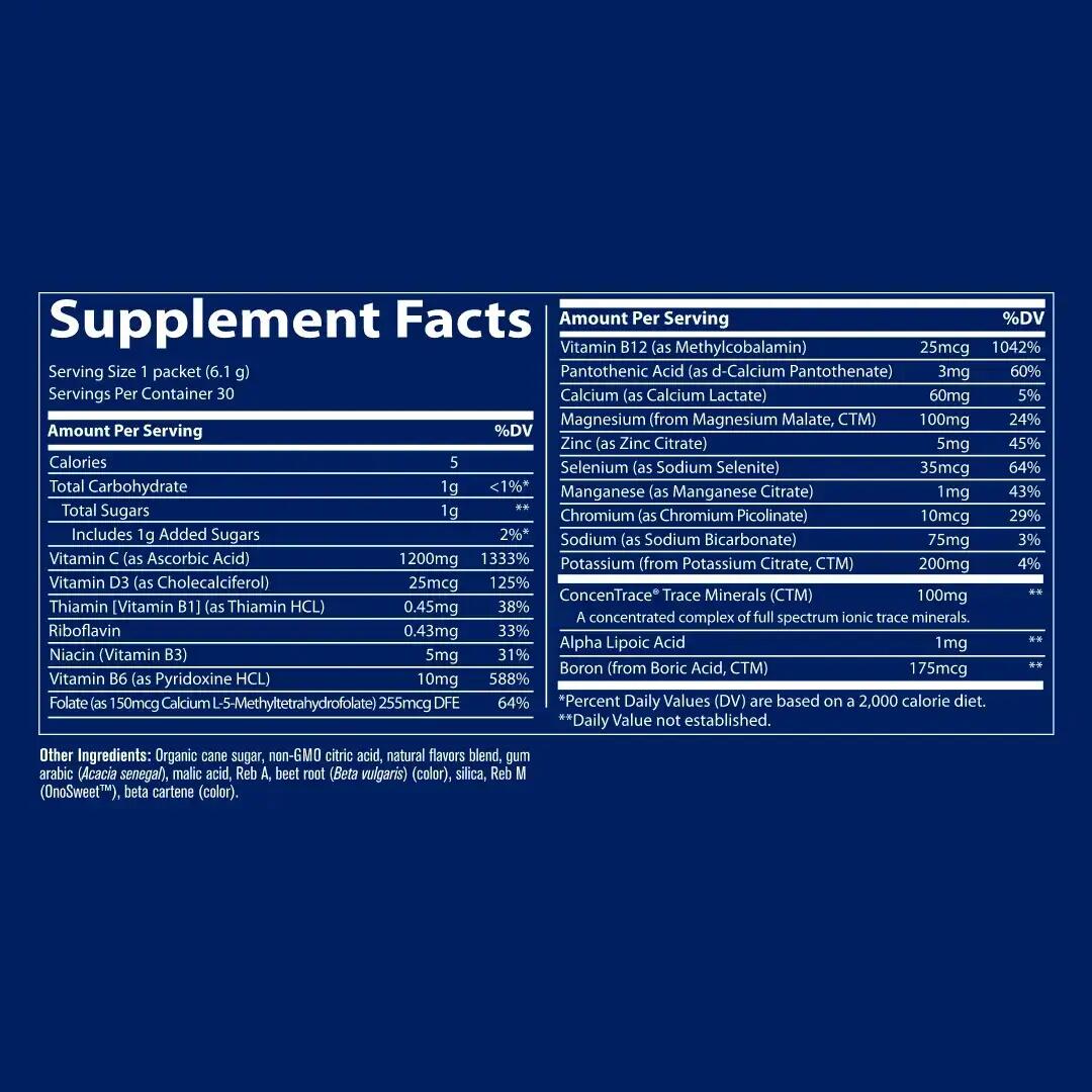 Trace Minerals-PowerPak Maracuja ízű Elektrolit ital + C-Vitamin 30 tasak,183g 5/6