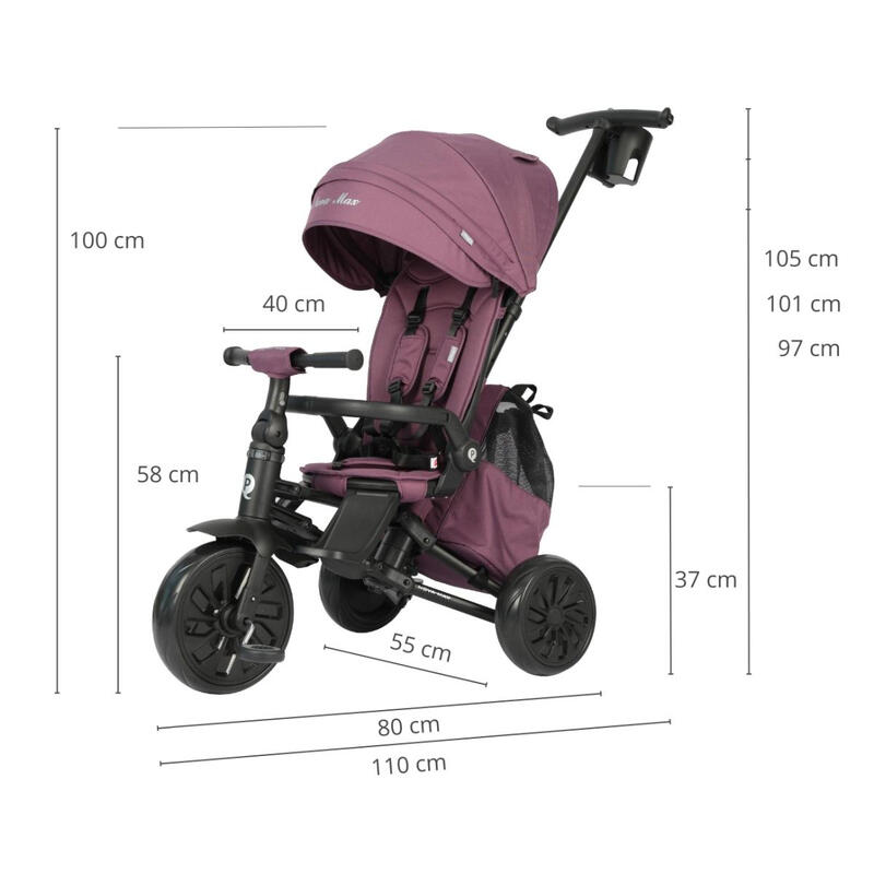 Tricicleta ultrapliabila Qplay Nova MAX Violet