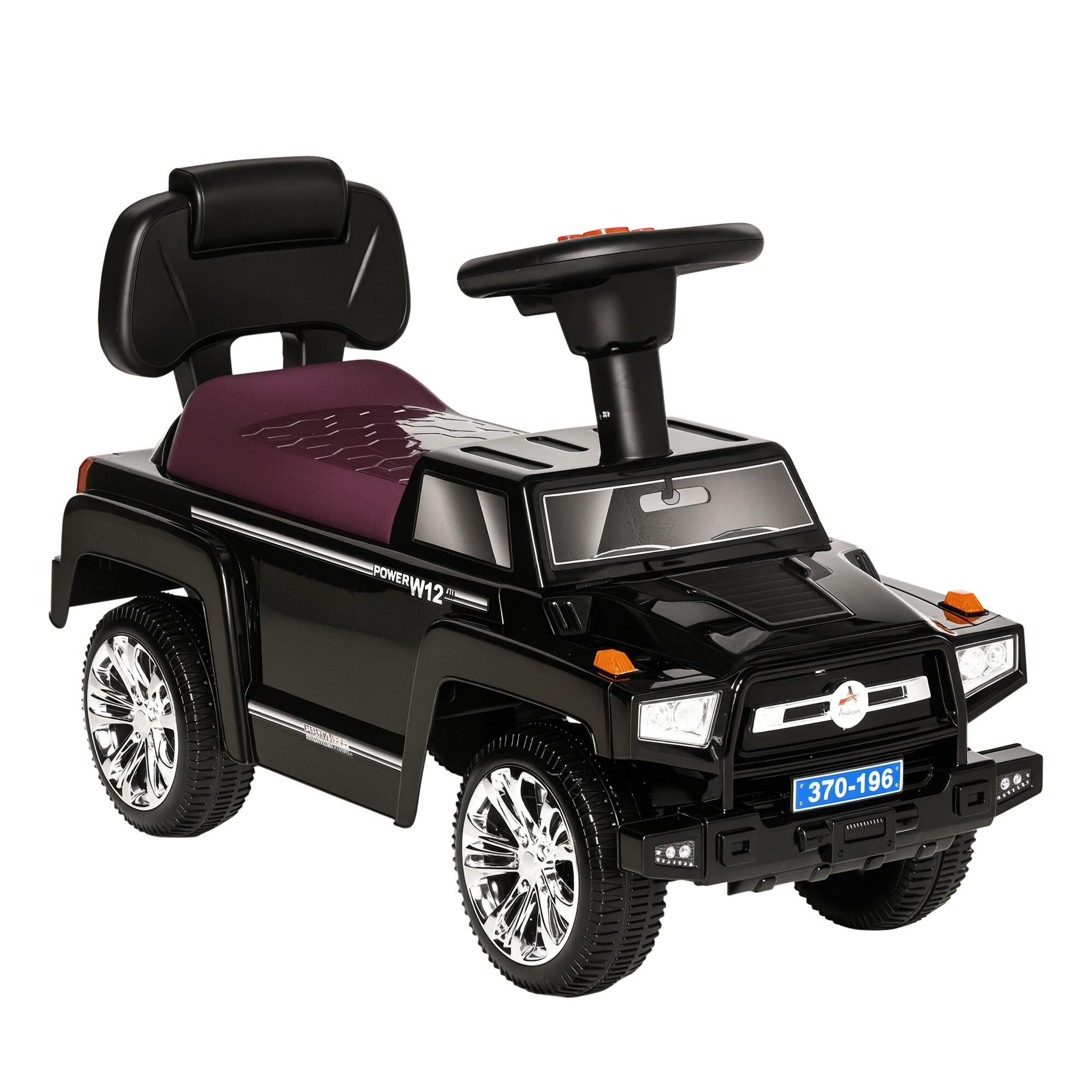 HOMCOM Fuoristrada per Bambini Macchina Cavalcabile con Volante Fari Musiche 1/7