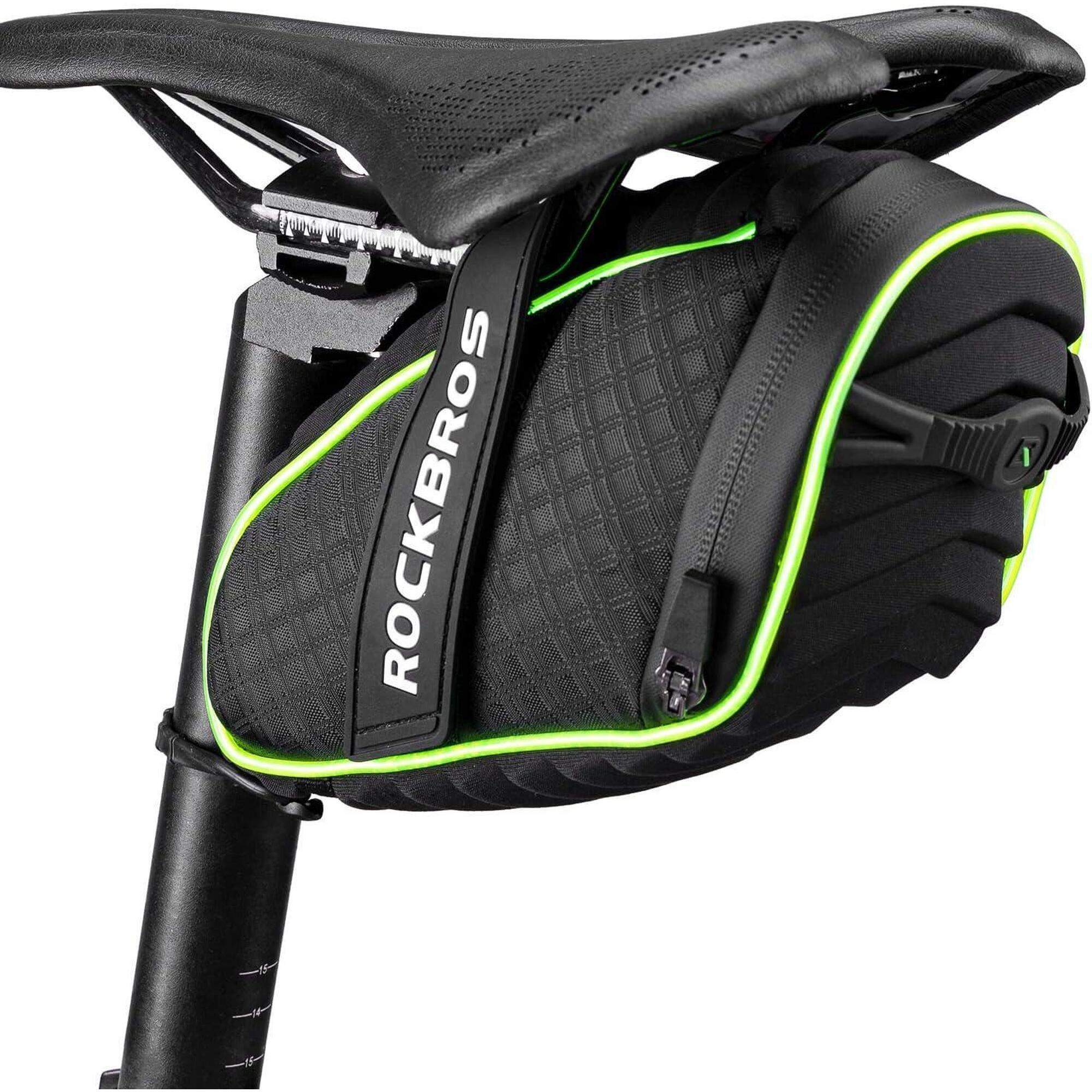 Rockbros - Sacoche De Selle Étanche Pour Vélo, 1 L - Sacoche Selle Vélo - Noir|vert - Decathlon