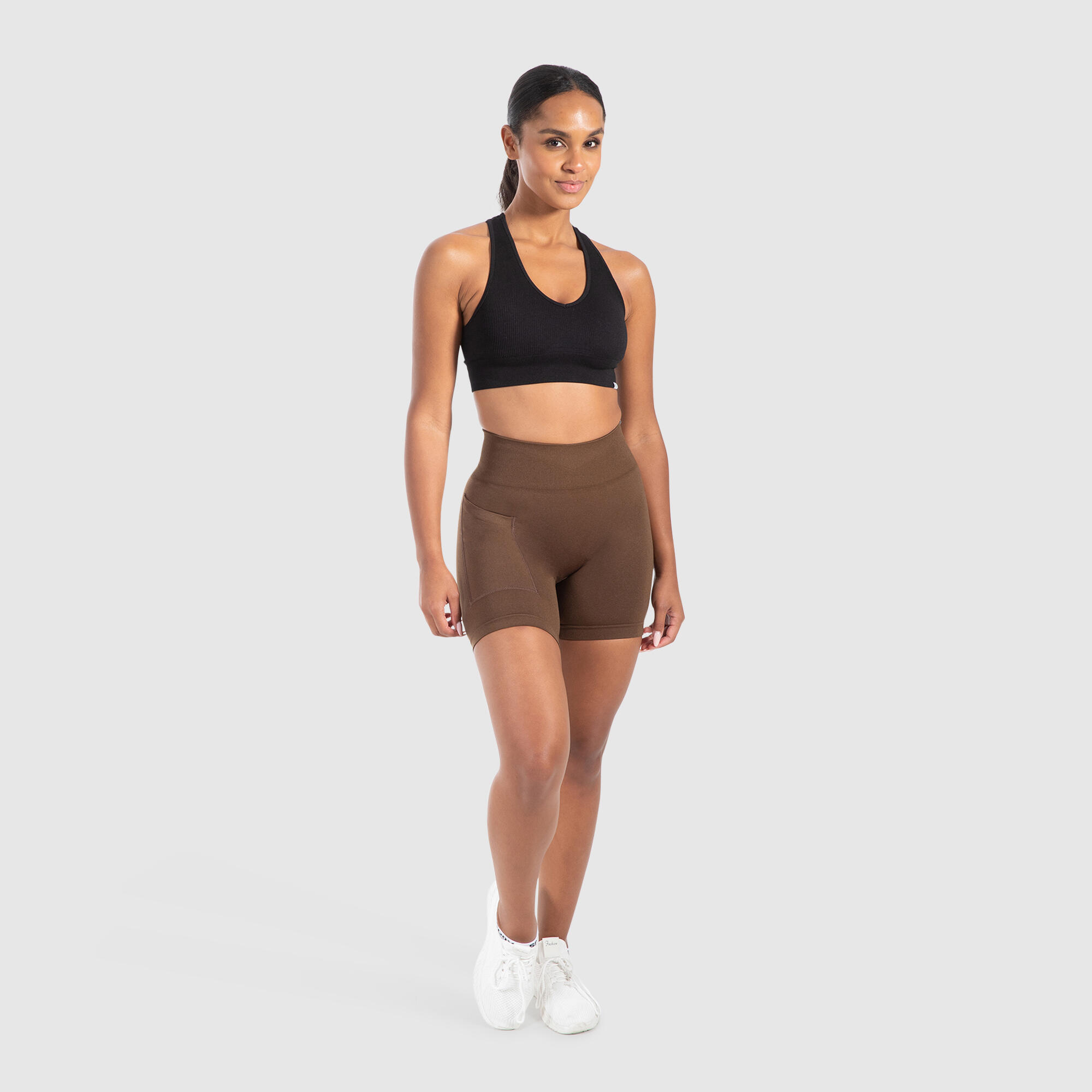 Damen Short Leggings Temmy Braun 3/5