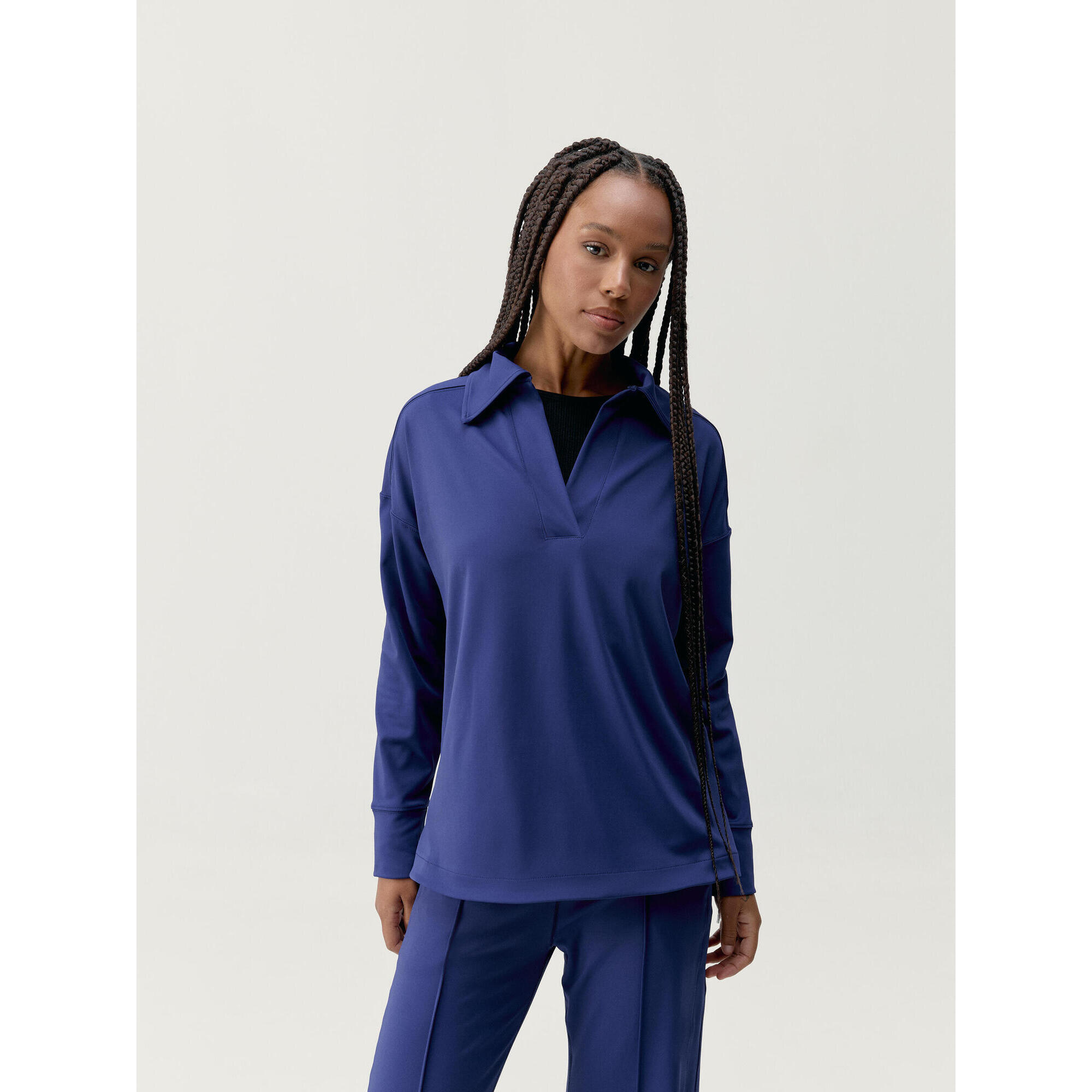 Born Living Yoga - T-shirt Lua Polo Yoga - Sweat-shirt - Bleu - Decathlon