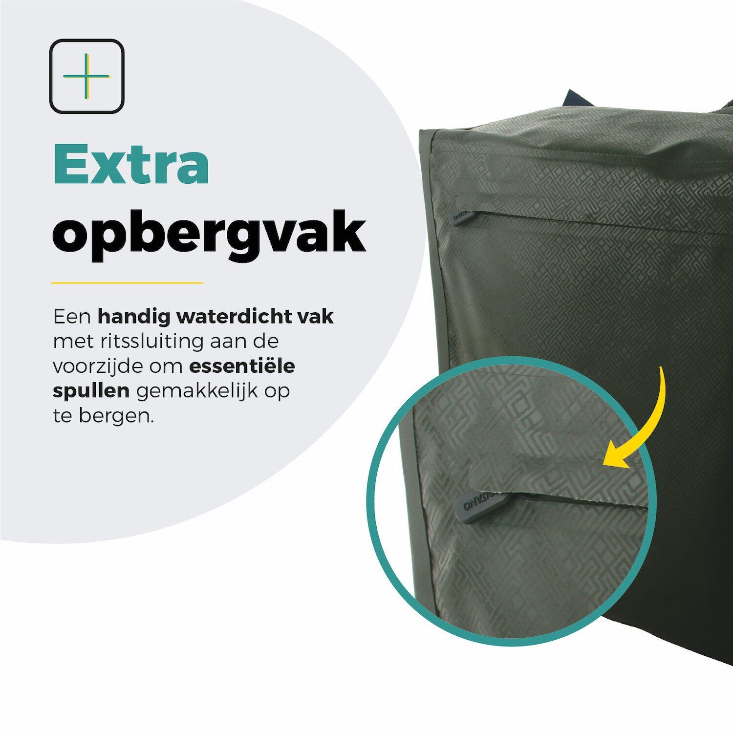 Voltano Dubbele Fietstas Rolltop Intense Green - 48 Liter - 100% Waterdicht 3/7