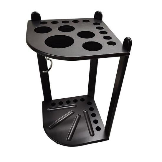 Queue-Ständer, luxuriös, 1/4-Eck, Schwarz-Eiche