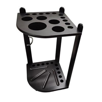 Keu rek staand laag. luxe 1/4 hoek black-oak