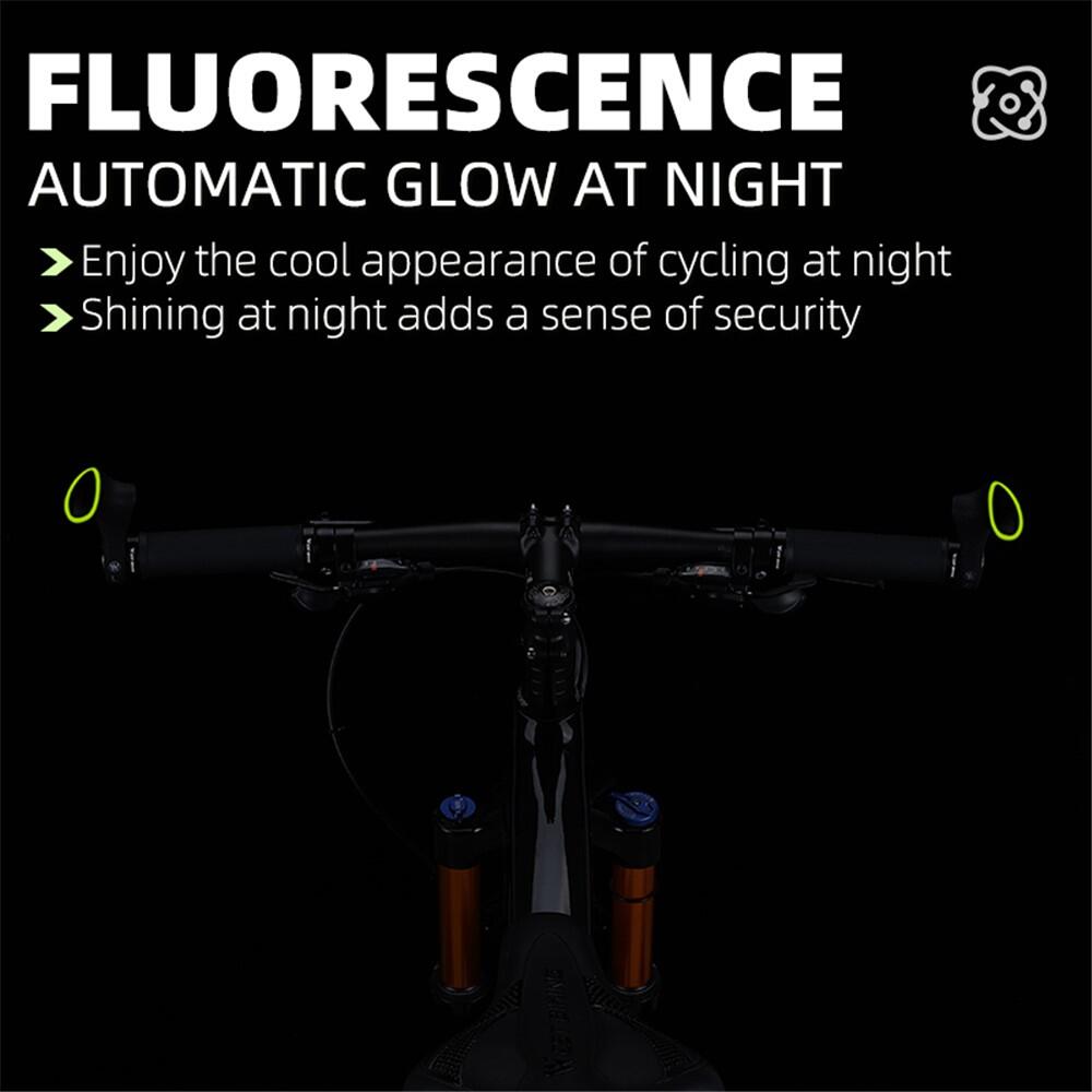 Puños de bicicleta MTB ligeros con extremos fluorescentes 5/7