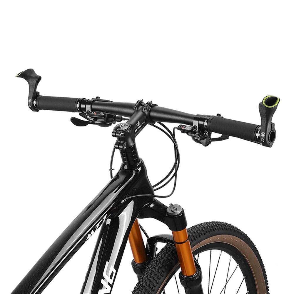 Puños de bicicleta MTB ligeros con extremos fluorescentes 7/7
