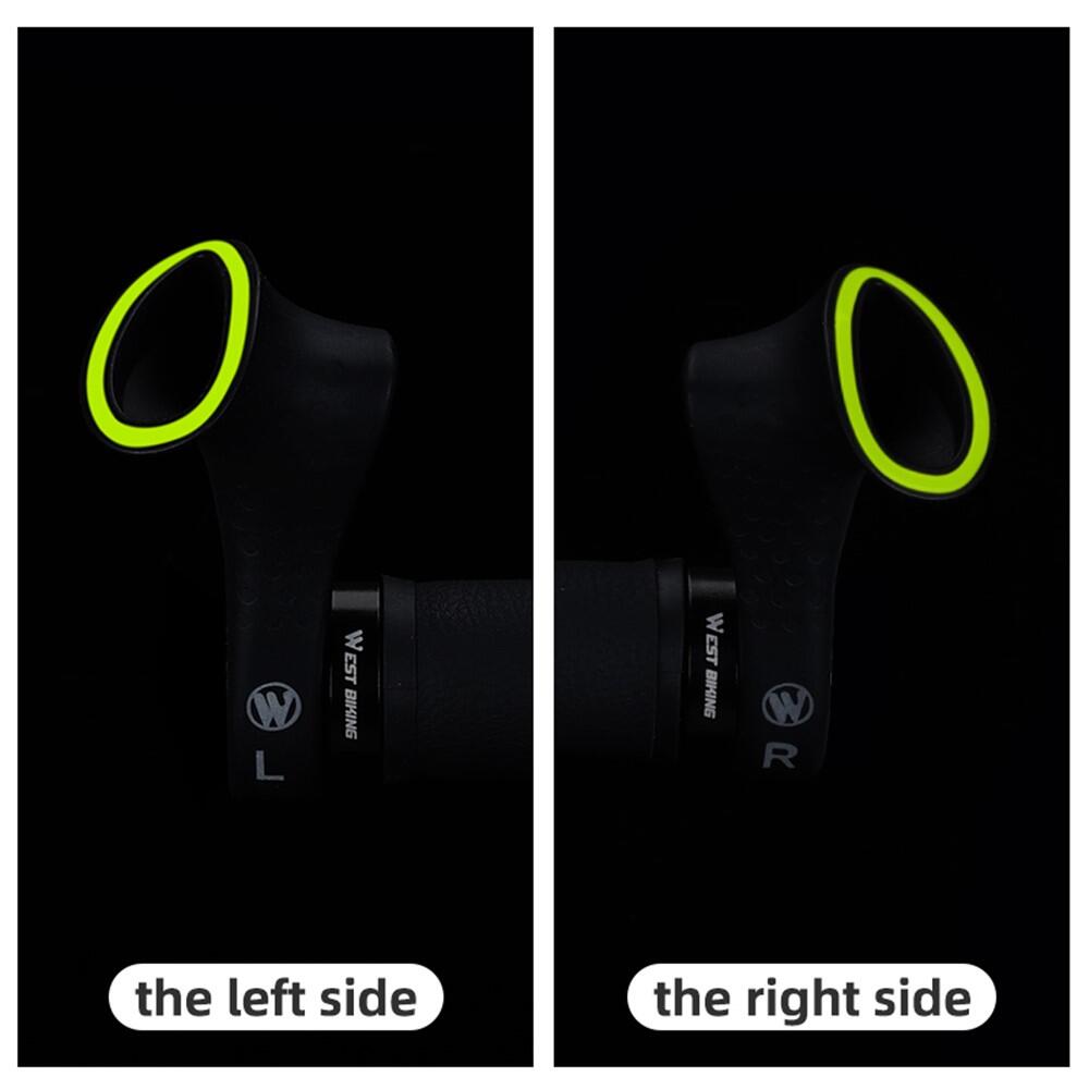 Puños de bicicleta MTB ligeros con extremos fluorescentes 6/7