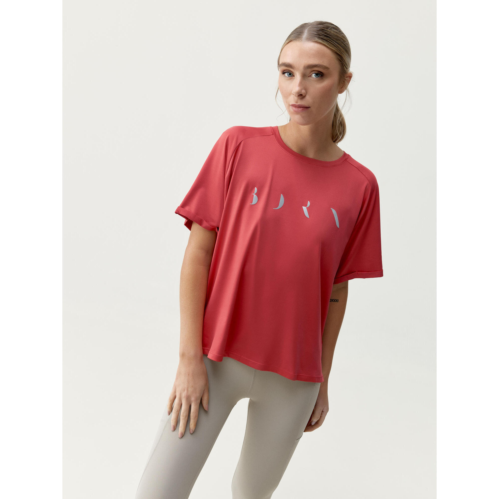 Born Living Yoga - T-shirt De Sport Femme Vero Born Living Yoga - T-shirt Manches Courtes - Orange|rouge - Decathlon