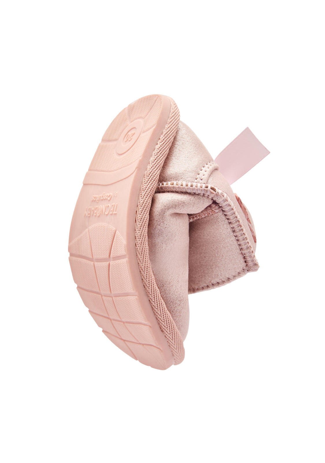 Botas de Bebés Diseño Respetuoso con Lazo Rosa 3/4