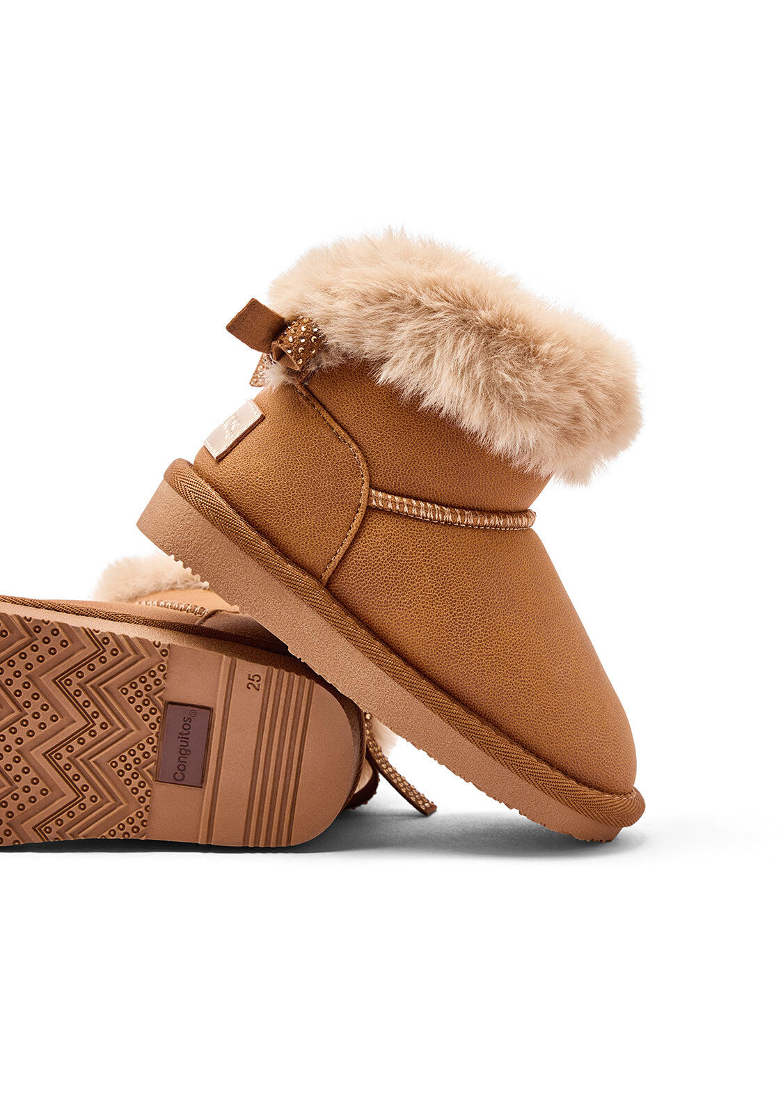 Botas de Niña Estilo Australianas Cinturón de Pelo 3/4