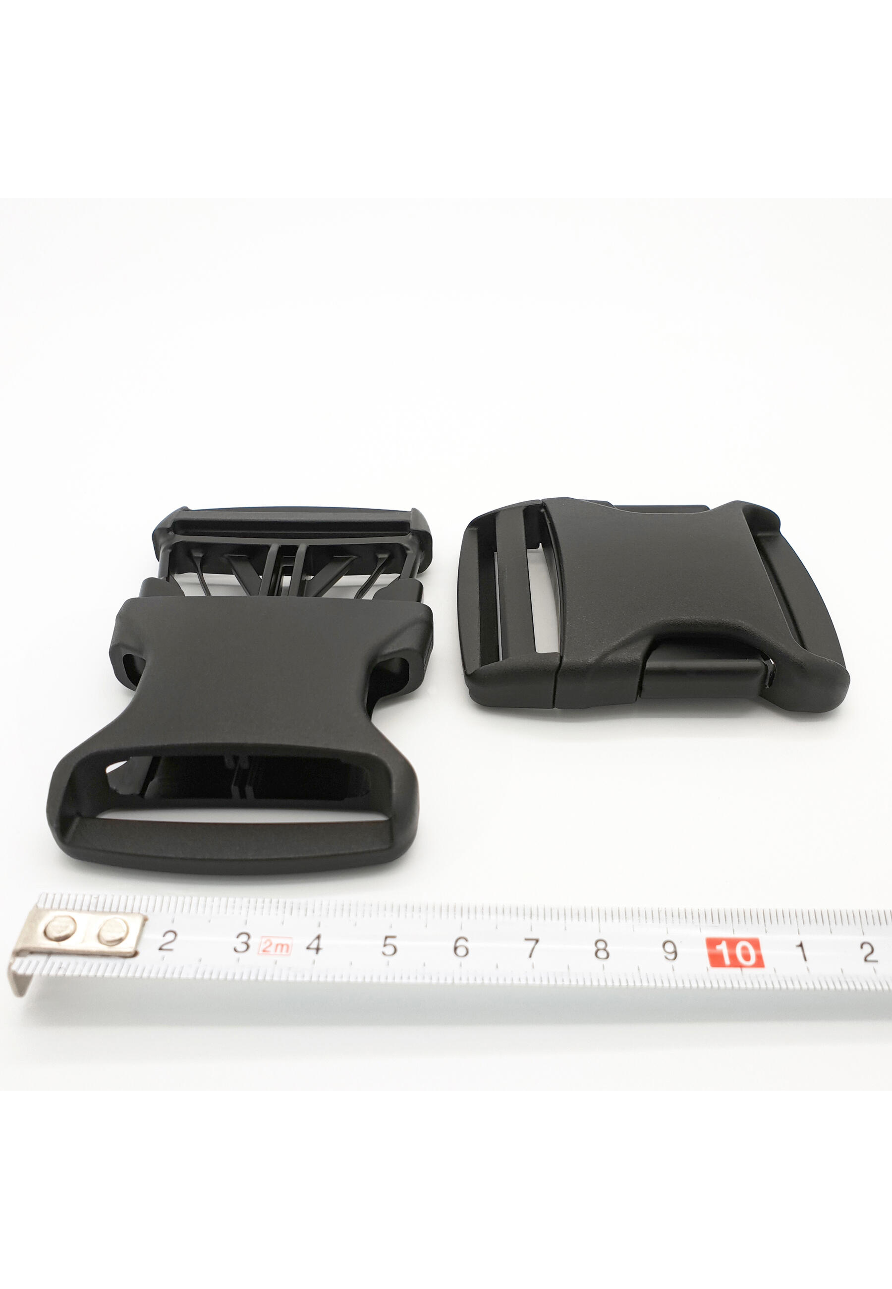 Steckschnalle 50 mm 2 Teile – Kunststoff Klickverschluss, Schwarz 2/4