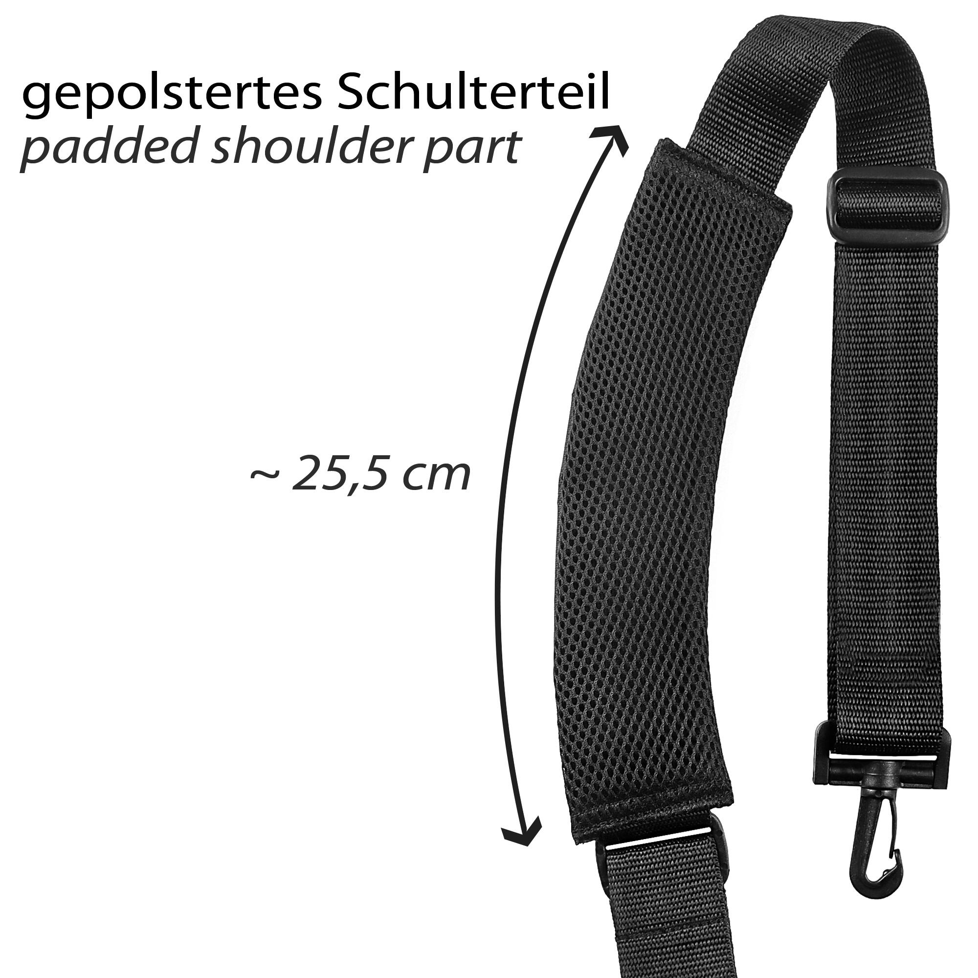 Ersatz Schultergurt Universal, Verstellbar & Gepolstert, Schwarz 4/5