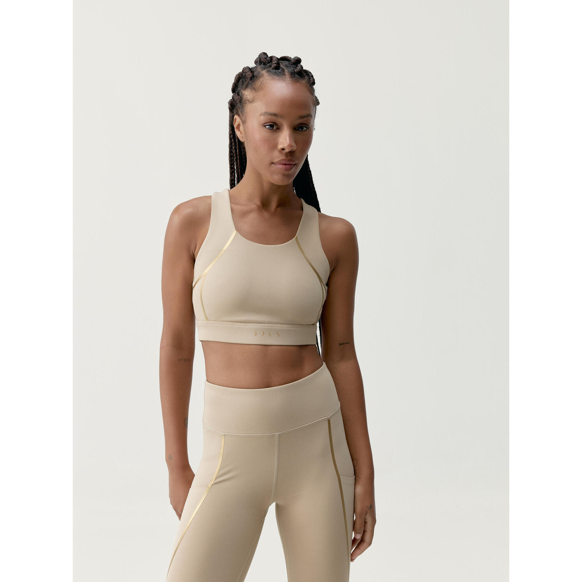 Born Living Yoga - Soutien Gorge De Sport De Sport Gold - Brassière - Beige - 40 M - Decathlon
