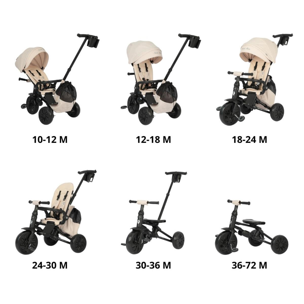 Tricycle Qplay Nova Max Beige 2/3