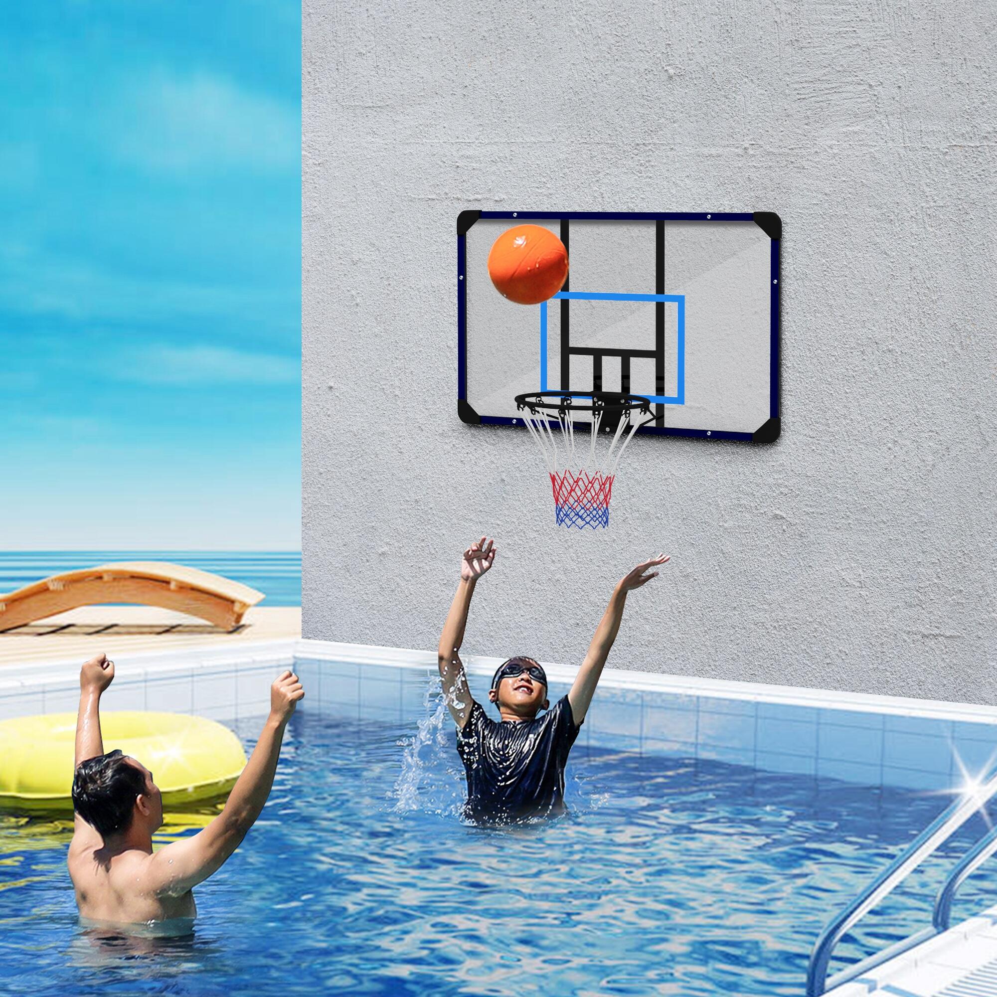 SPORTNOW Canestro Basket da Muro con Tabellone Infrangibile e Cerchio in Acciaio 7/7