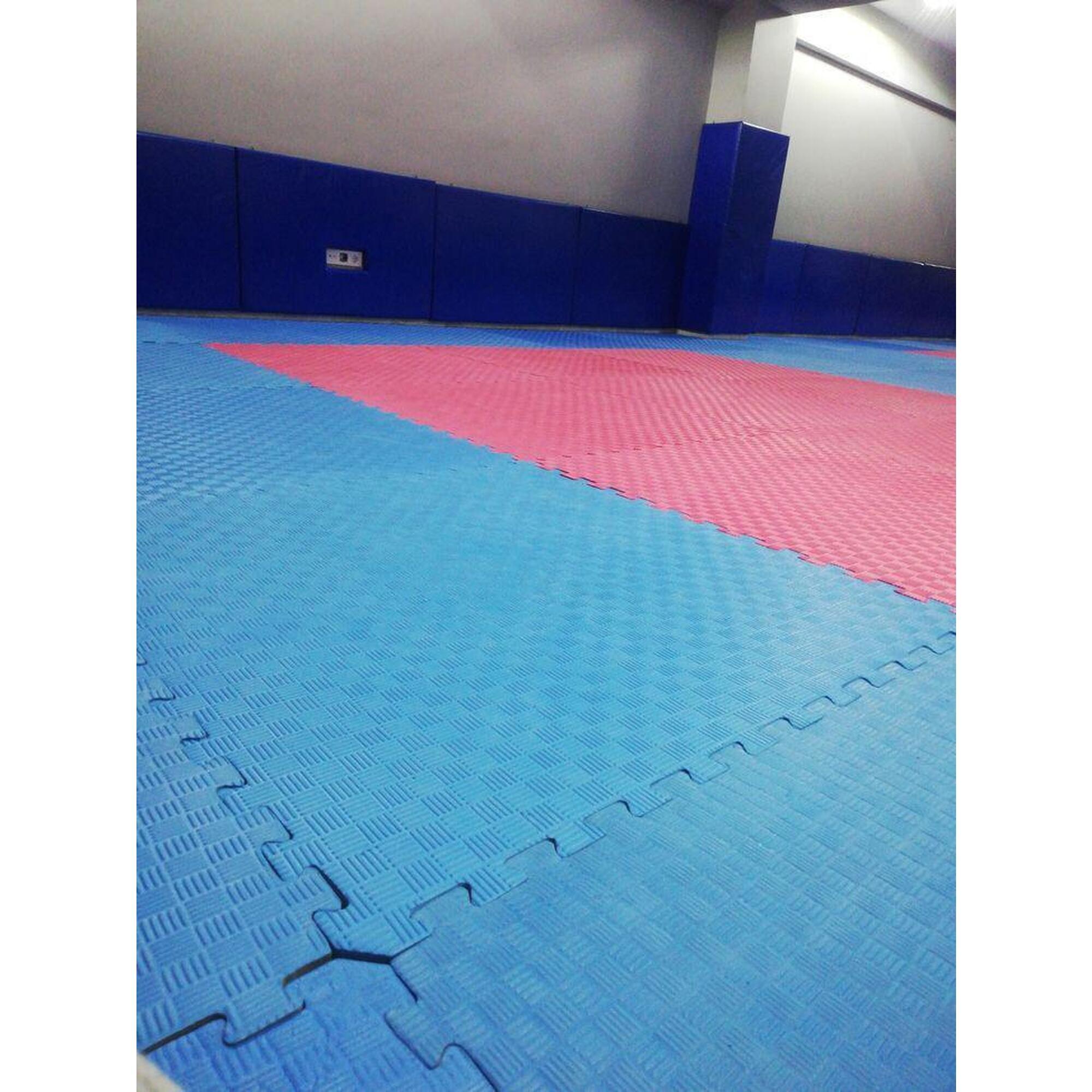 Saltea Puzzle - Saltea Judo Tatami - Roșu Albastru - 5 Plăci 104x104cm