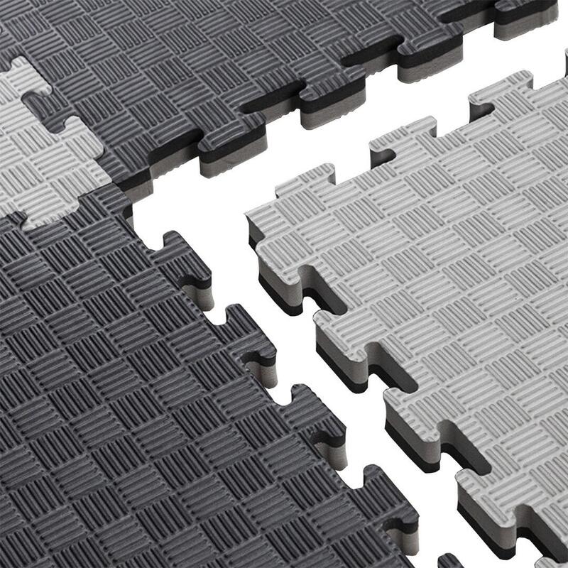Saltea puzzle - Saltea Tatami Judo - gri negru - 5 plăci 104x104cm