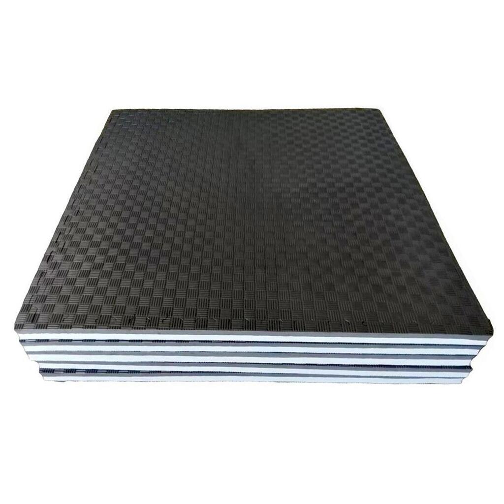 Puzzle mat - Tatami Judo mat - black grey - 5x tile 104x104cm