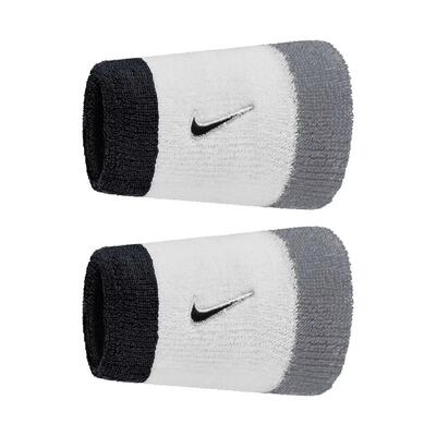Swoosh zweetband (set van 2) (wit/grijs/zwart)