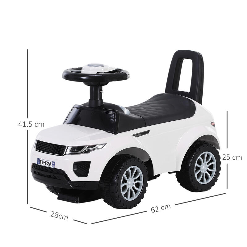 HOMCOM Masina Ride-on Jucarie pentru Copii 12-36 Luni Alba