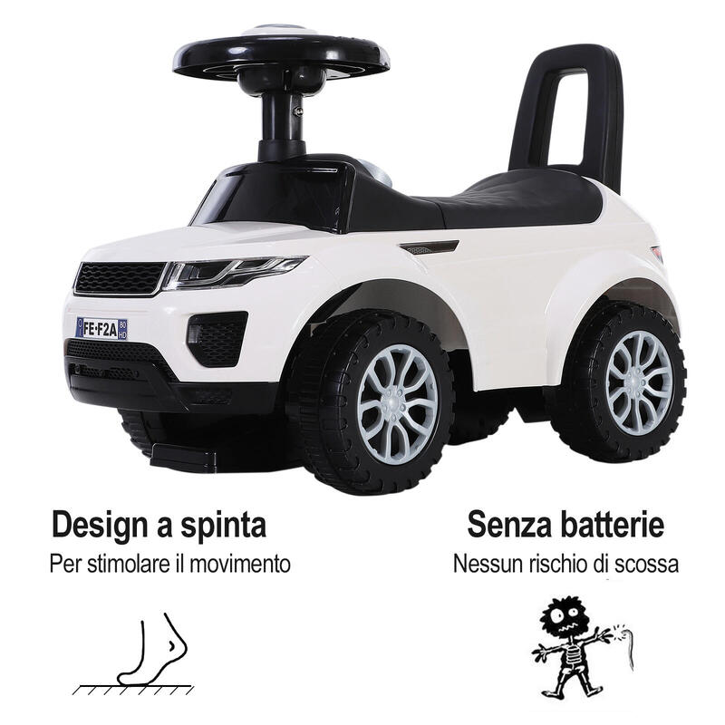 HOMCOM Masina Ride-on Jucarie pentru Copii 12-36 Luni Alba