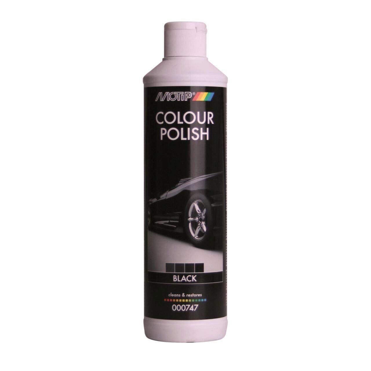 Polish color pentru suprafețe vopsite MOTIP, 500ml, negru