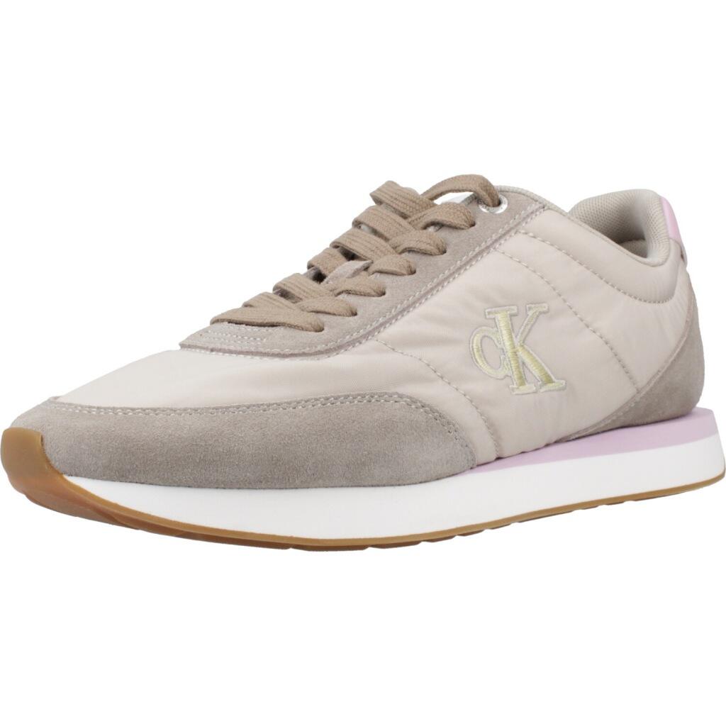 Calvin Klein - Baskets Calvin Klein Modèle Retro Runner Lace Up Ny Couleur Beige - Baskets - Beige - Decathlon