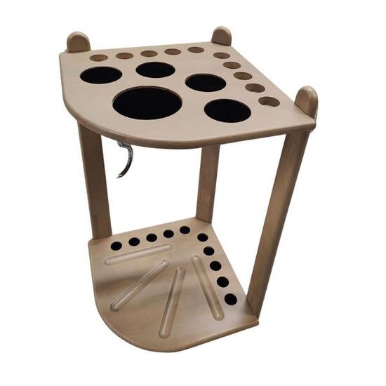 Queue-Ständer, luxuriös, 1/4-Eck, grau-eiche