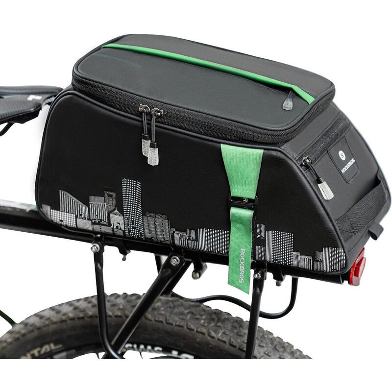 Sacoche Vélo Arrière ROCKBROS 20L Étanche - Porte-Bagages VTT Route Jaune Noir