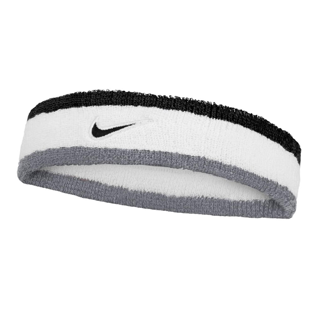 NIKE Classic Swoosh Headband (White/Grey)