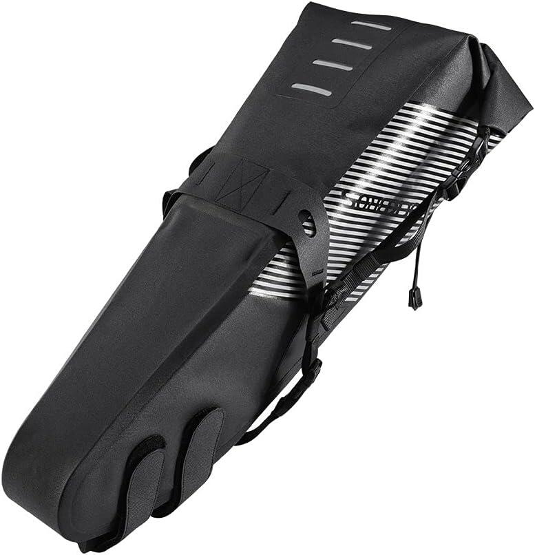 Borsa sottosella impermeabile 10 L, nera e grigia 6/7