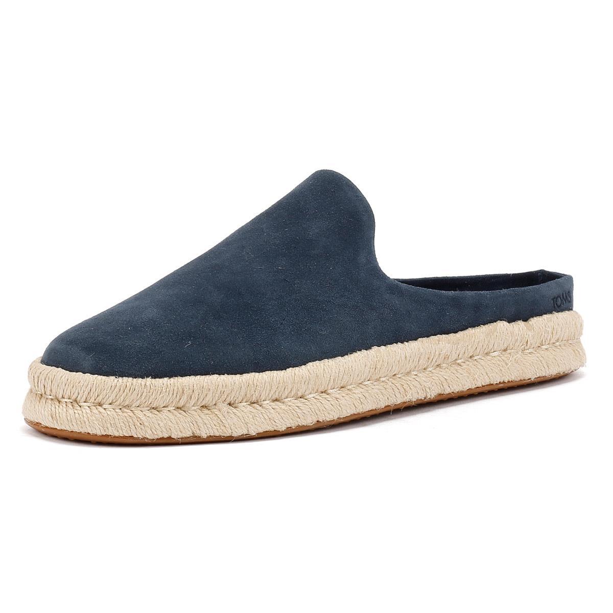 TOMS Santiago Suede Men's Navy Mules 3/6