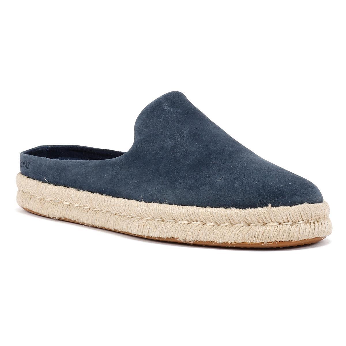 TOMS Santiago Suede Men's Navy Mules 2/6