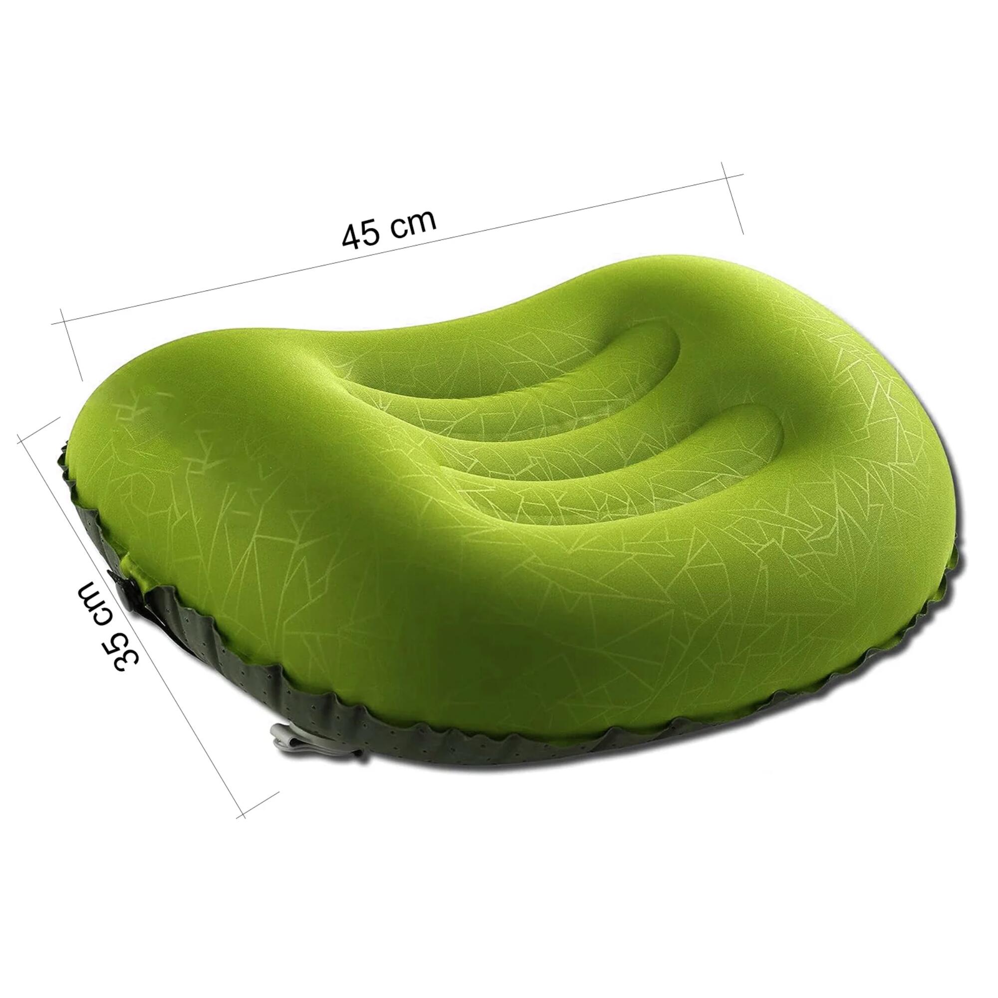 Camping Kopfkissen Luftkissen Kissen 45 cm x 35 cm Grün 2/4