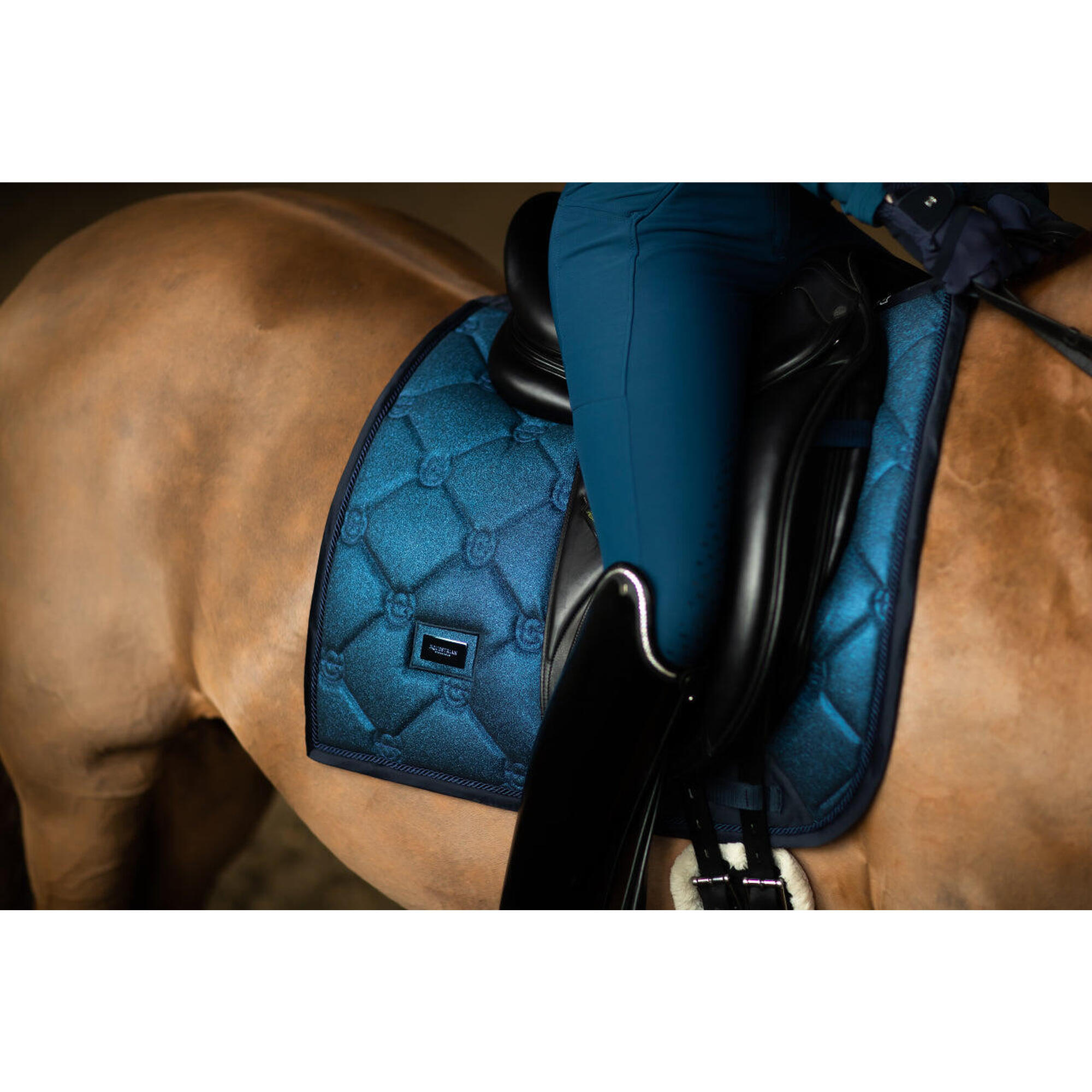 Equestrian Stockholm - Tapis Glimmer Blue Meadow Dressage - Equestrian Stockholm - Tapis De Selle - Bleu - Cs - Decathlon
