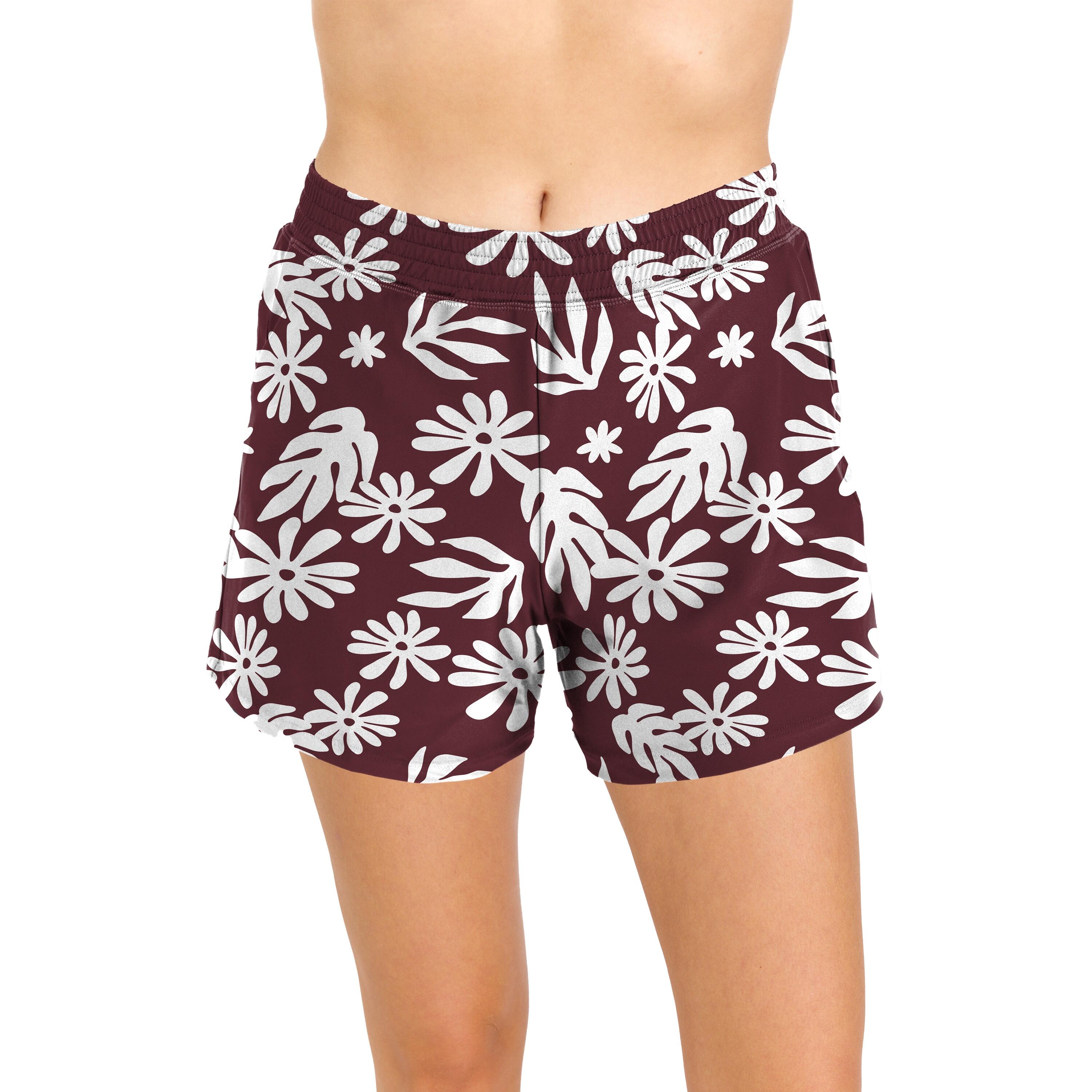 Women's Chlorine Resistant Classic Fit Swim Shorts With Panty