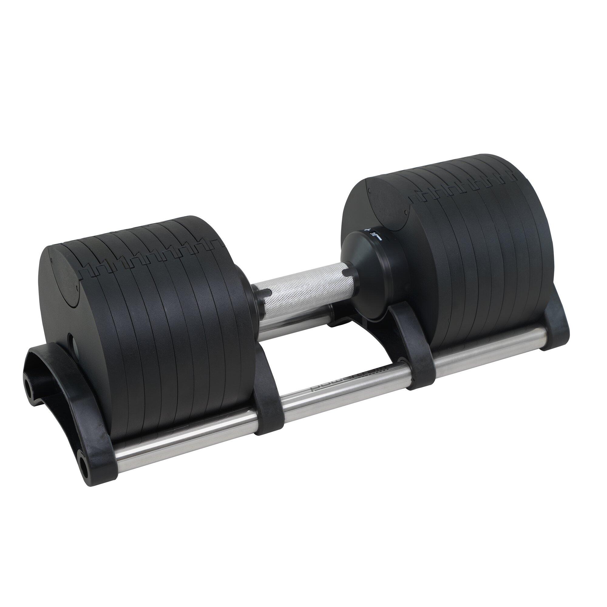 Powertrain Eon Dial Up 36KG Adjustable Dumbbell - Black