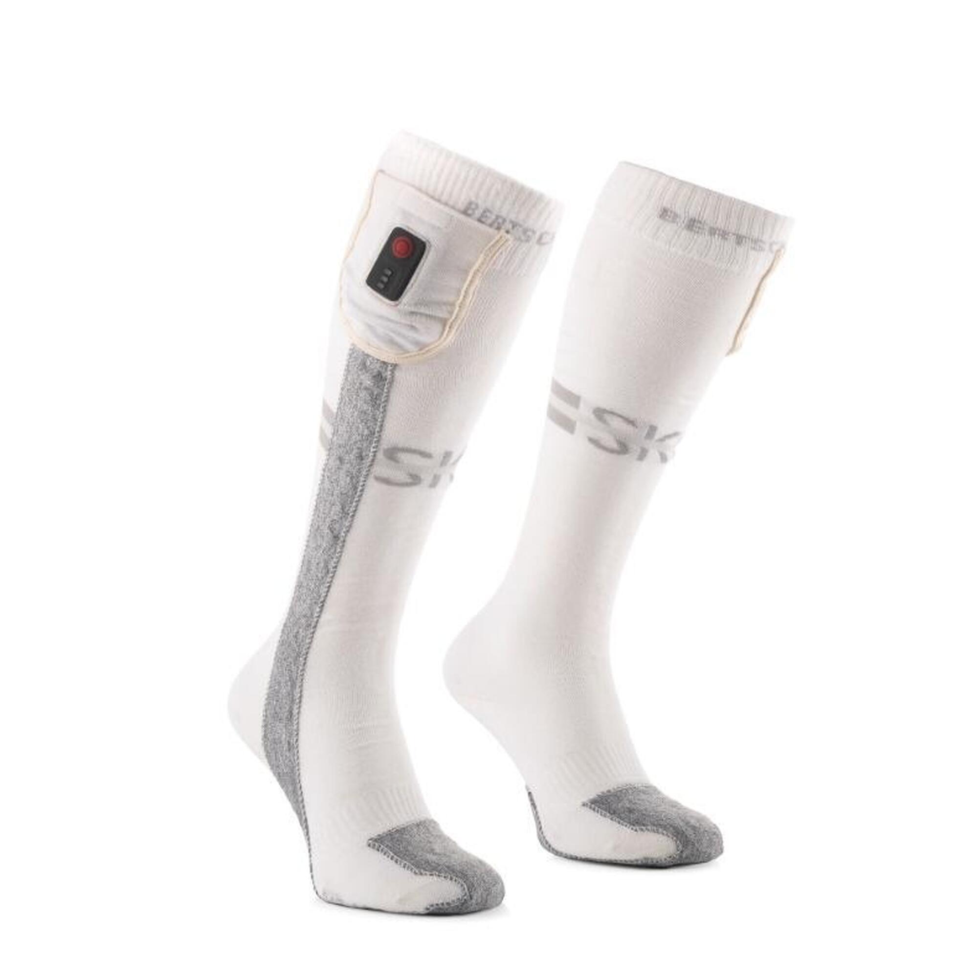 Bertschat - Chaussettes Chauffantes - Aerowhite - Long Edition - Chaussettes Chauffantes - Blanc - 45/47 - Decathlon