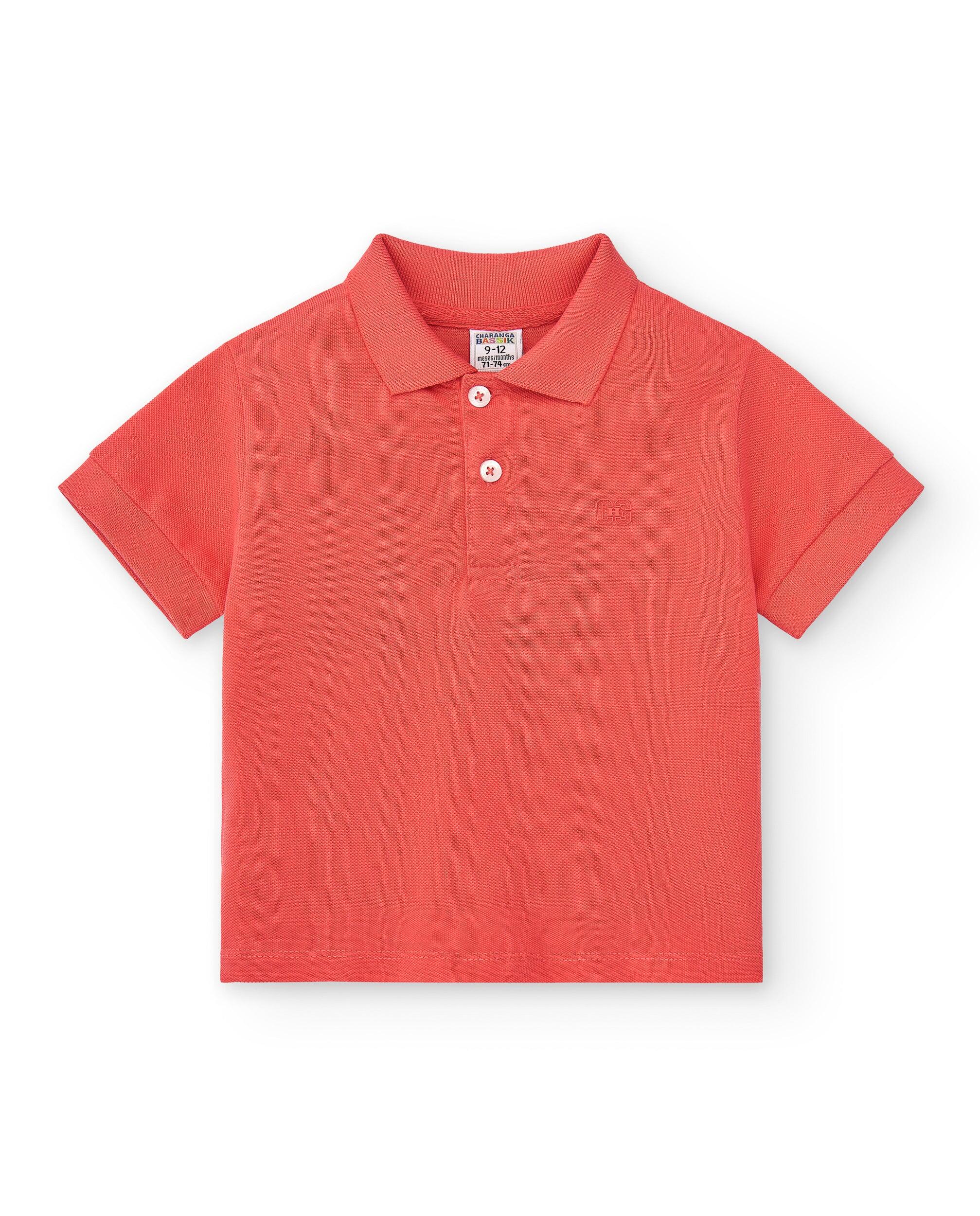 Polo bebé niño rojo manga corta 2/4