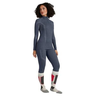 Dames-t-shirt met lange mouwen falke wool-tech