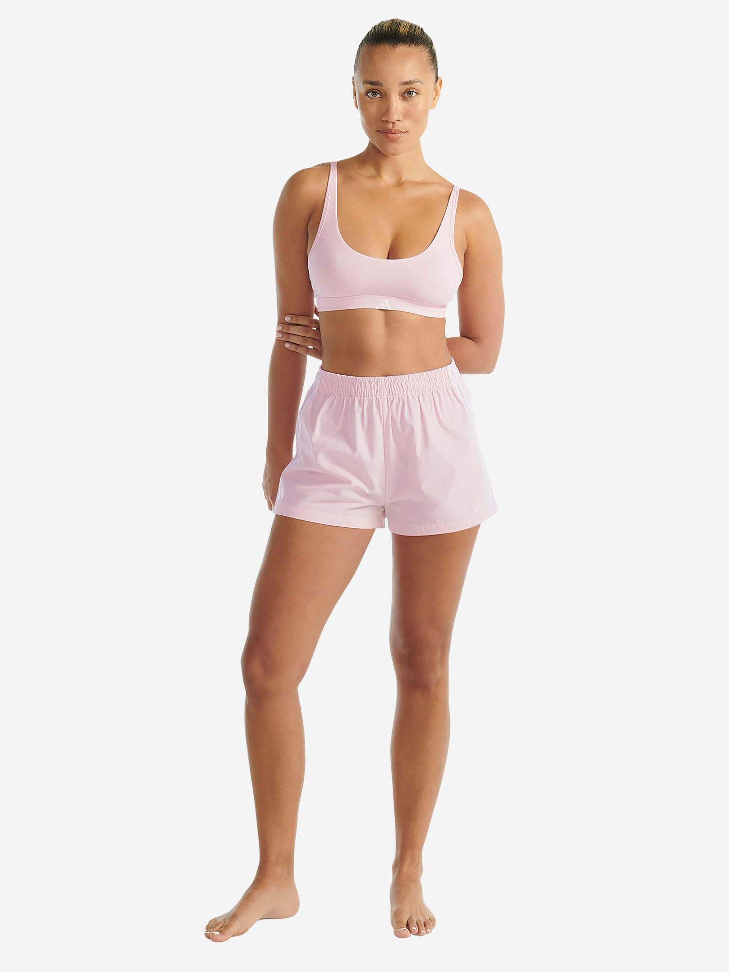 Shorts atmungsaktiv sportlich Damen - Sport Active Essentials Cotton rosa 7/7