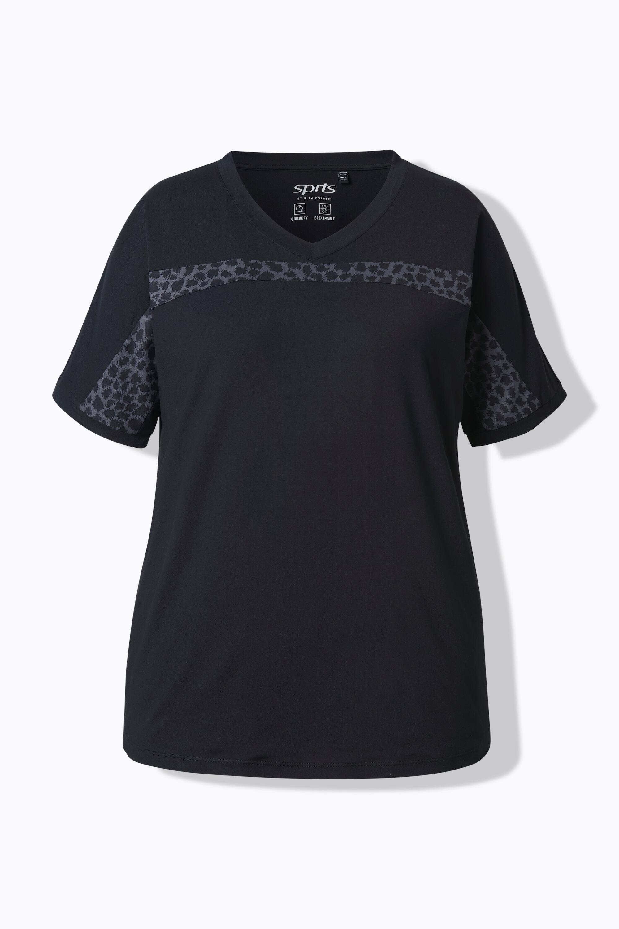 Ulla Popken Damen T-Shirt 2er-Pack – Aus Bio-Baumwolle, V-Ausschnitt, Halbarm, Figurbetonte Passform