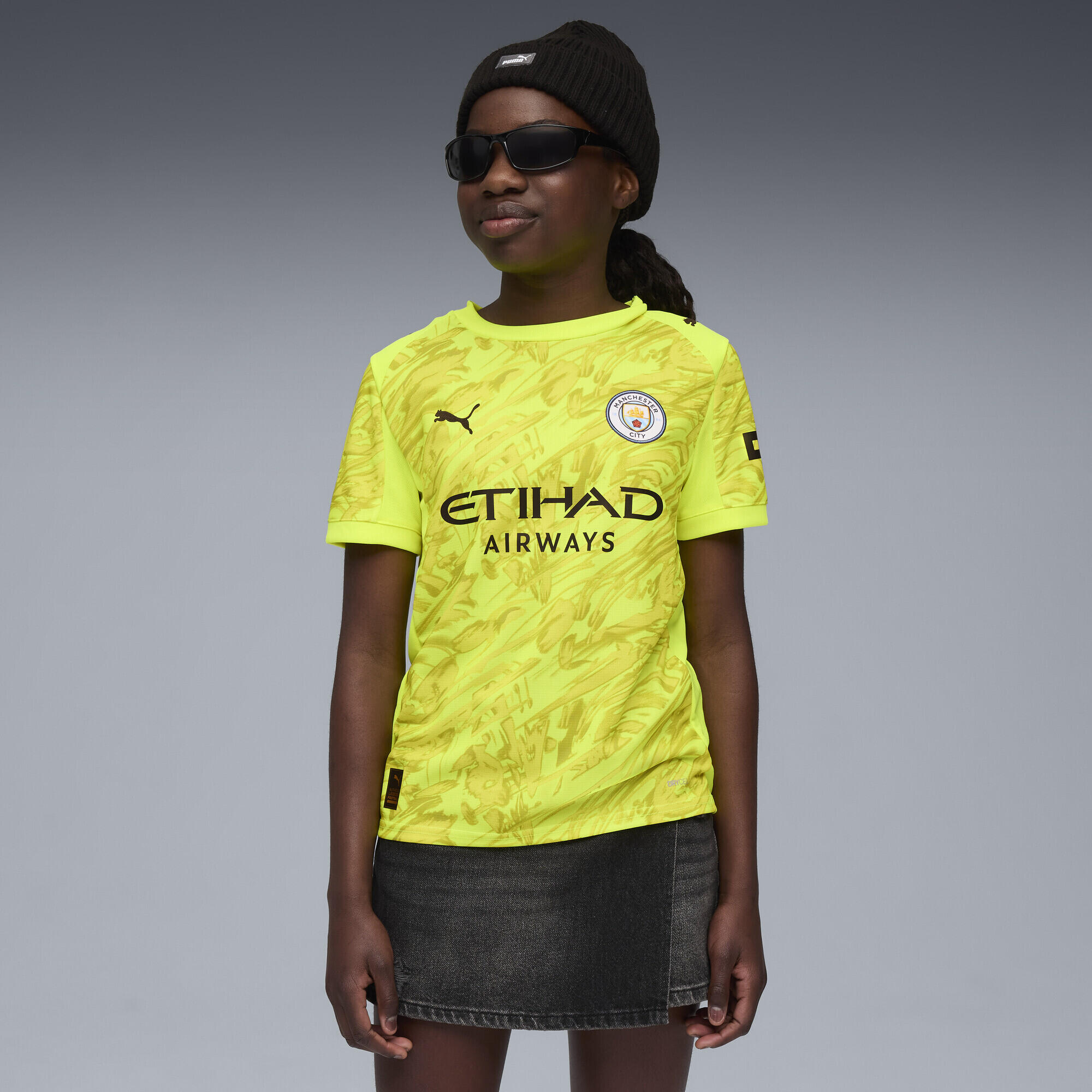 Manchester City 25/26 keepersshirt voor jongeren PUMA Yellow Alert