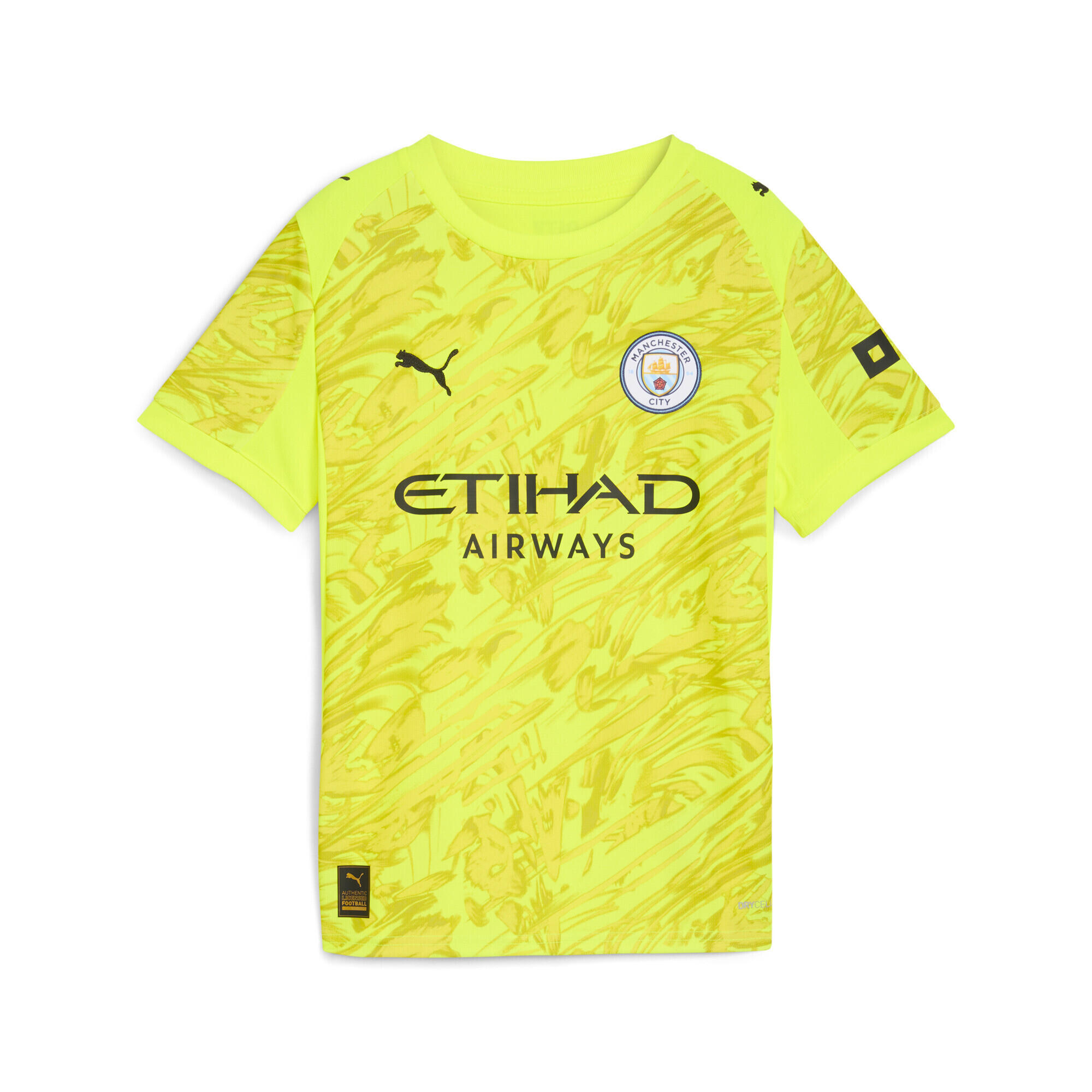 Młodzieżowa koszulka bramkarska Manchester City 25/26 PUMA Yellow Alert