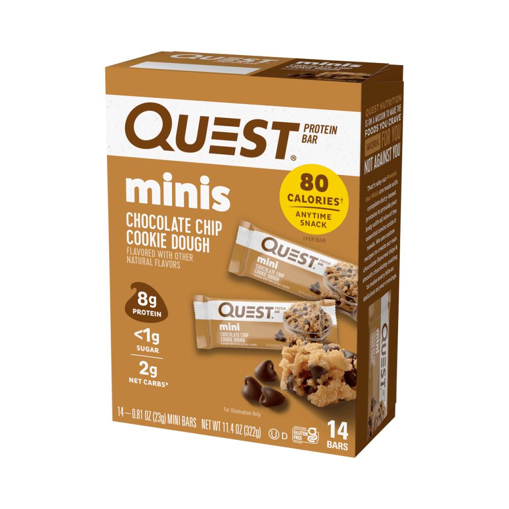 Quest Nutrition - Quest Nutrition Quest Mini Bars (14x23g) Chocolate Chip Cookie Dough - Barres - Barre Protéinée - Decathlon