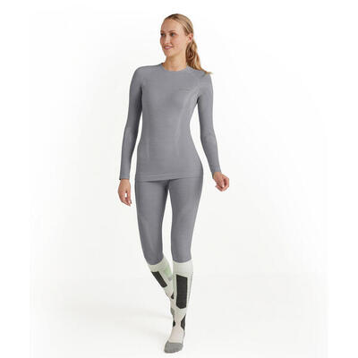 Dames-t-shirt met lange mouwen falke wool-tech